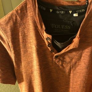 Men guess casual t shirt